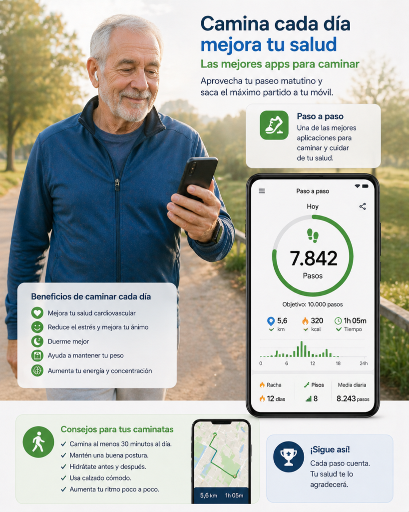 mejores aplicaciones para caminar