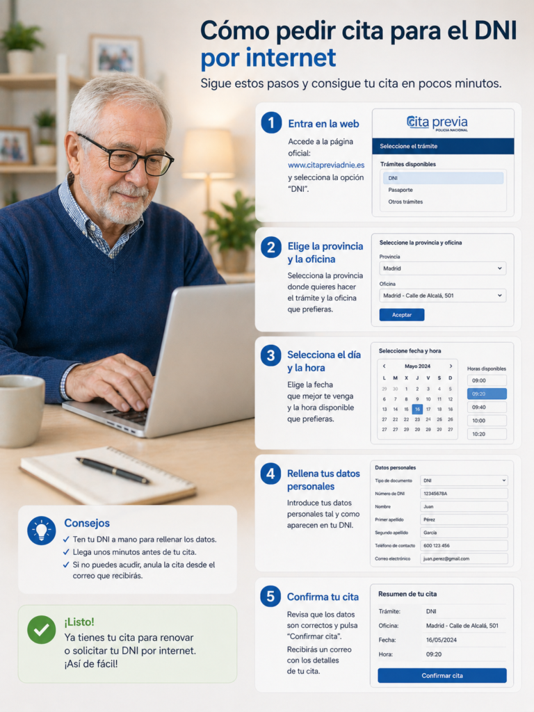 cómo pedir cita para el DNI por internet
