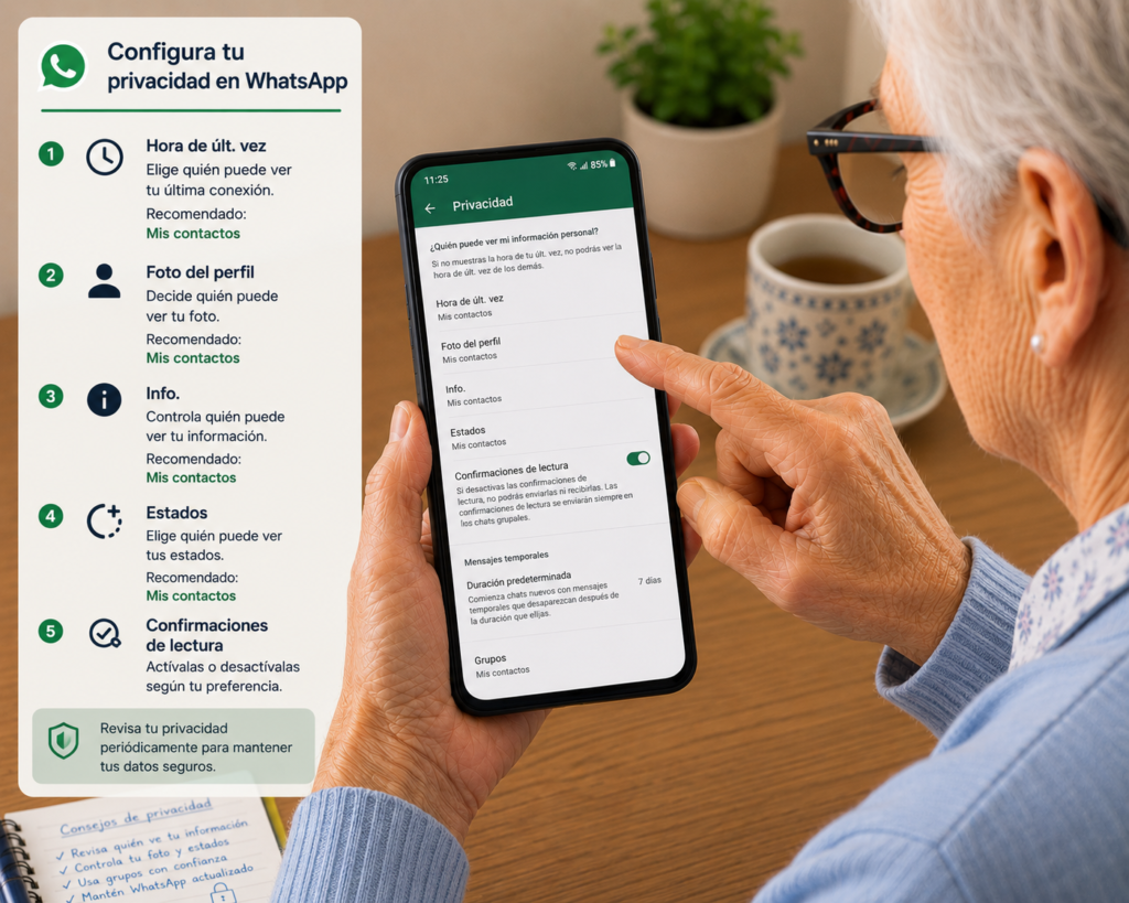 configurar la privacidad de WhatsApp