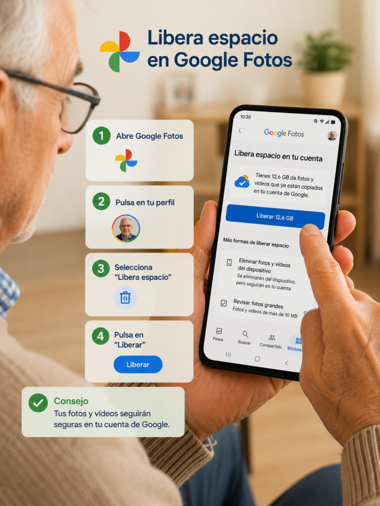 liberar espacio en Google Fotos