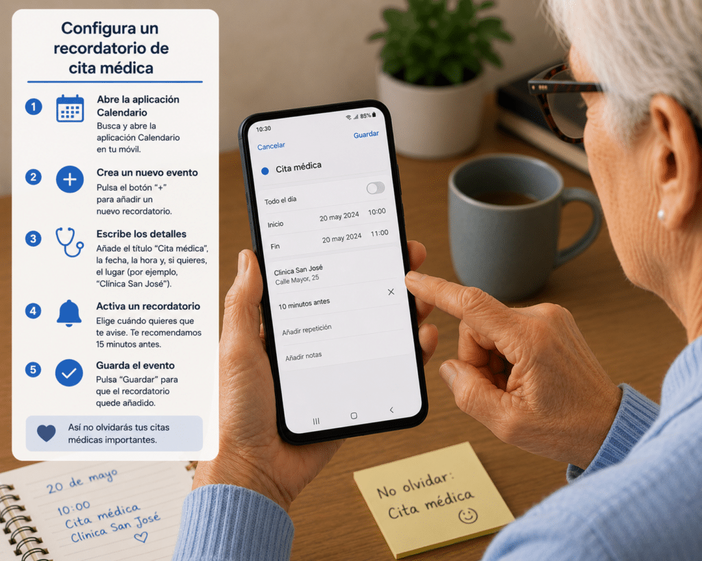 recordar citas médicas con el móvil
