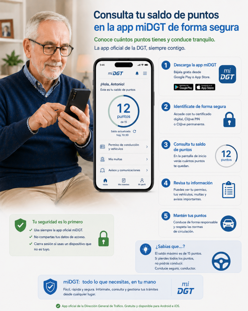 ver los puntos del carnet de conducir en el móvil