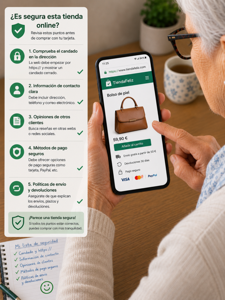 saber si una tienda online es segura