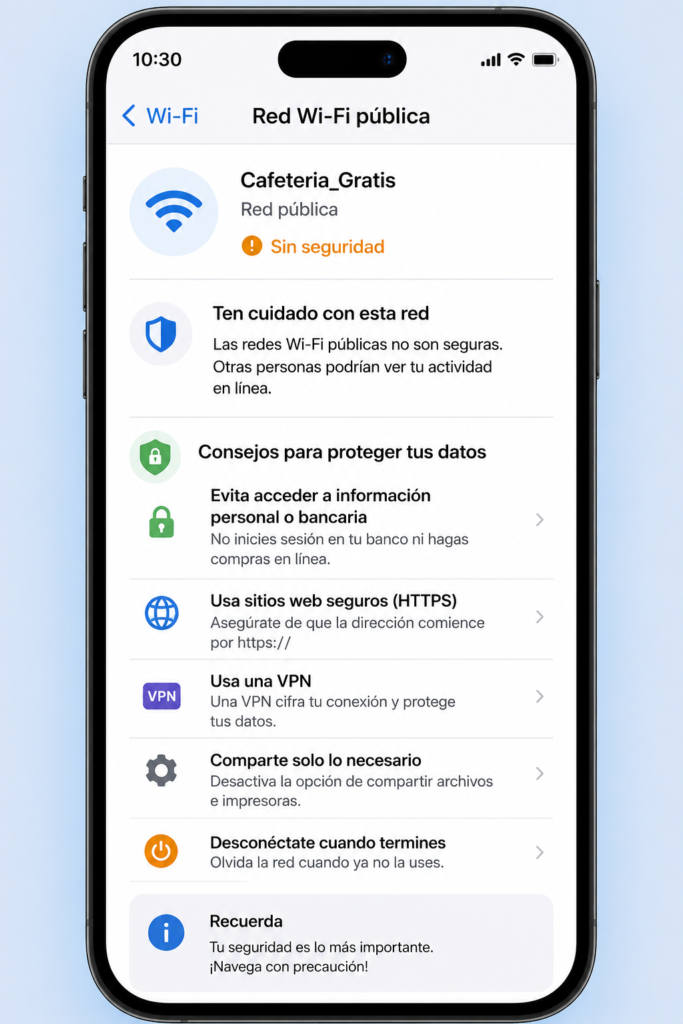 usar WiFi público de forma segura